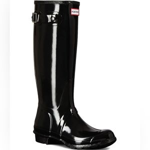 Women's Original Tall Gloss Buckle Strap Rain Boots